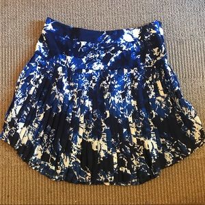 Blue Pleated Skirt Piperlime Size S (4-6)
